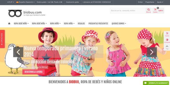 tienda online ropa infantil con entidad