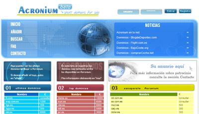Acronium dominios