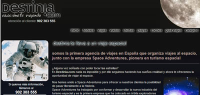 destinia viajes espaciales
