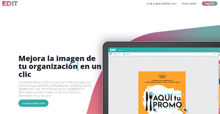 Edit, tu asistente de diseño gráfico online
